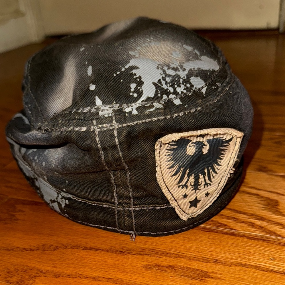 Unbranded Fitted Cadet Army Cap Hat Embellished and Destressed - Picture 4 of 5